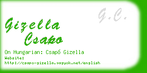 gizella csapo business card